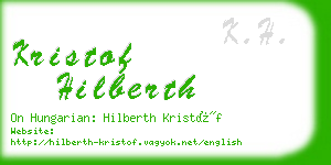 kristof hilberth business card